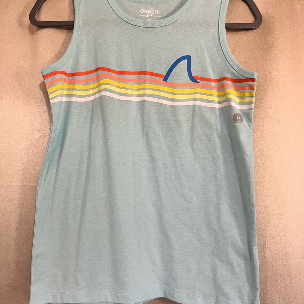OshKosh B'gosh Blue and Orange Tank Top with Colorful Stripes